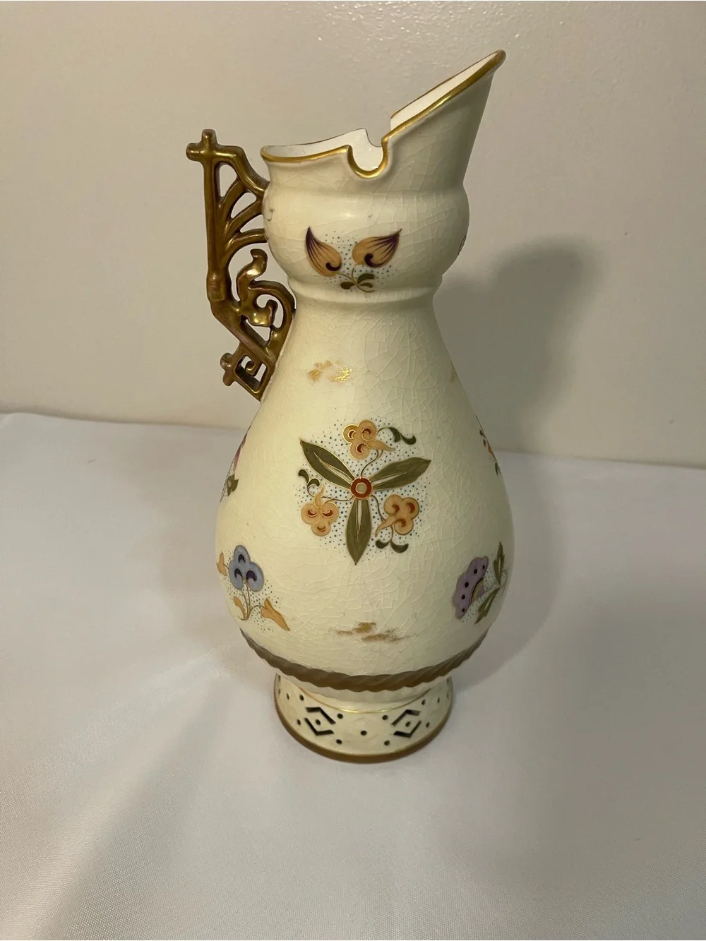 19th-century Austrian or German historicist porcelain ewer piece.